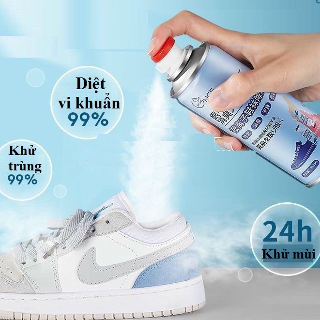 Chai Xịt Khử Mùi Giày Dép, Chống Hôi Chân, Diệt Khuẩn Hiệu Quả Đến 24h Dung Tích 260ml