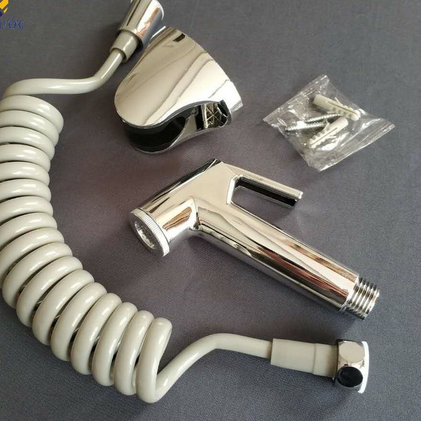 ▽Bộ vòi xịt vệ sinh mạ CROM ĐA NĂNG CO DÃN, vòi xịt bồn cầu cao cấp
