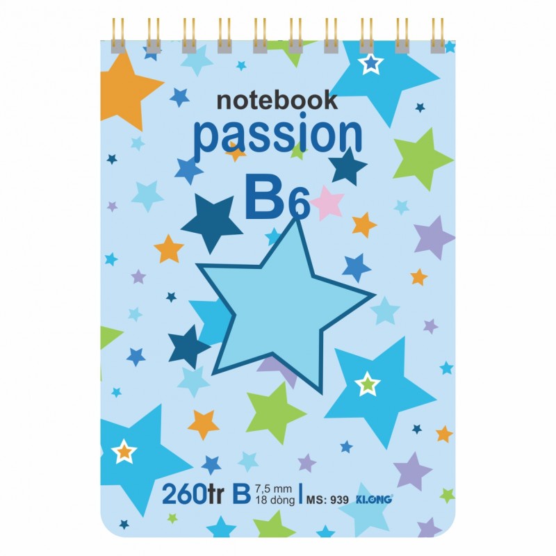 Sổ lò xo kép ngang B6 - 260 trang KLONG MS: 939