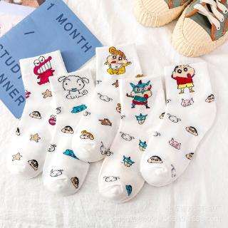 Vớ Cotton Họa Tiết Hoạt Hình Xinh Xắn Theo Phong Cách Nhật Hàn