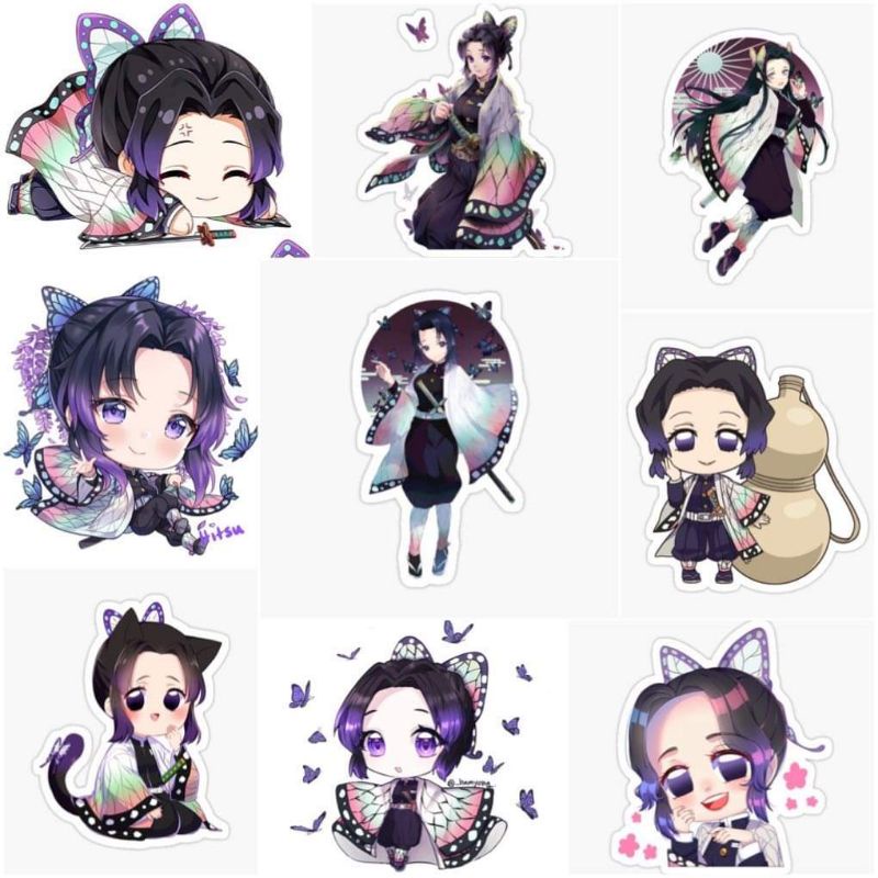 10-50 hình dán Stickers Kochou Shinobu - kimetsu no yaiba decal
