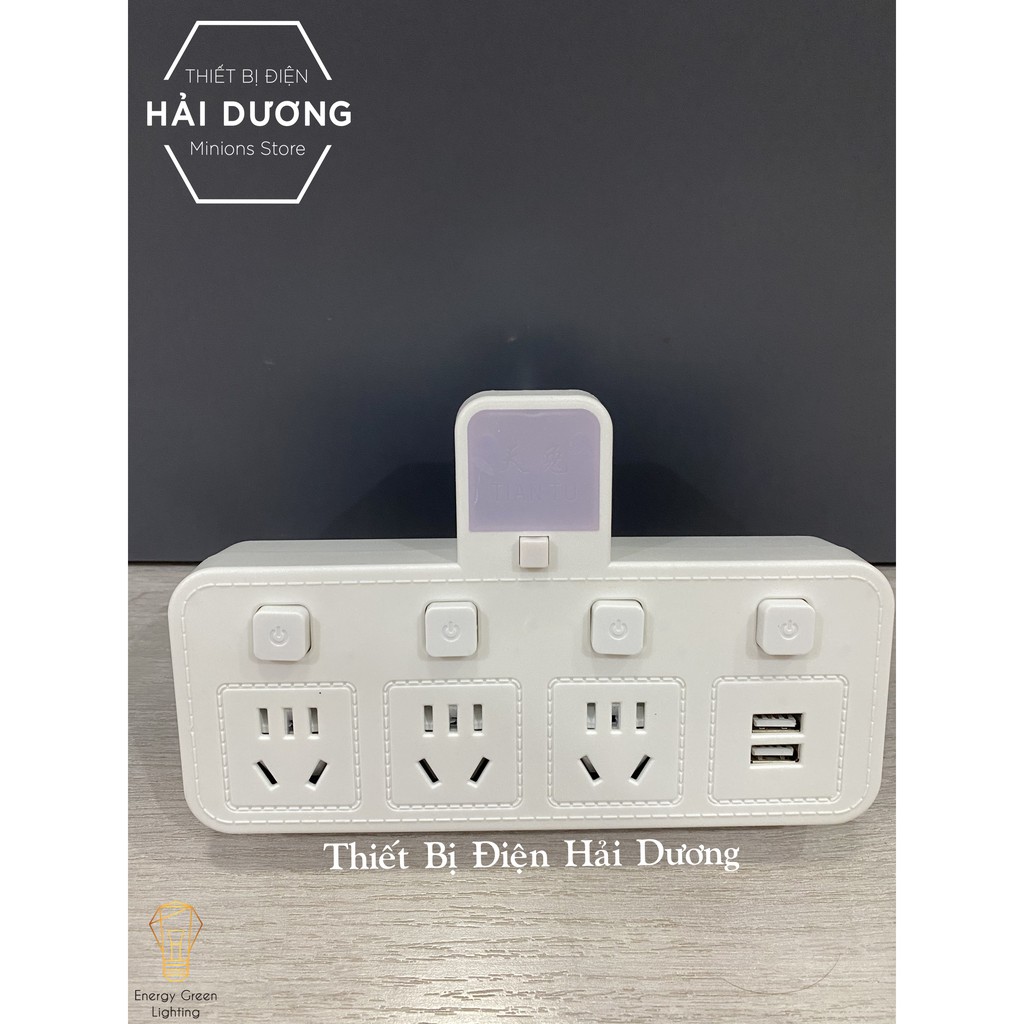 Ổ Cắm Điện Thông Minh Có Đèn Chuyển Đổi Đa Chức Năng OD-326 OD-328 - Có Đầu Cắm USB Chuẩn Sạc An Toàn Chống Giật - Video