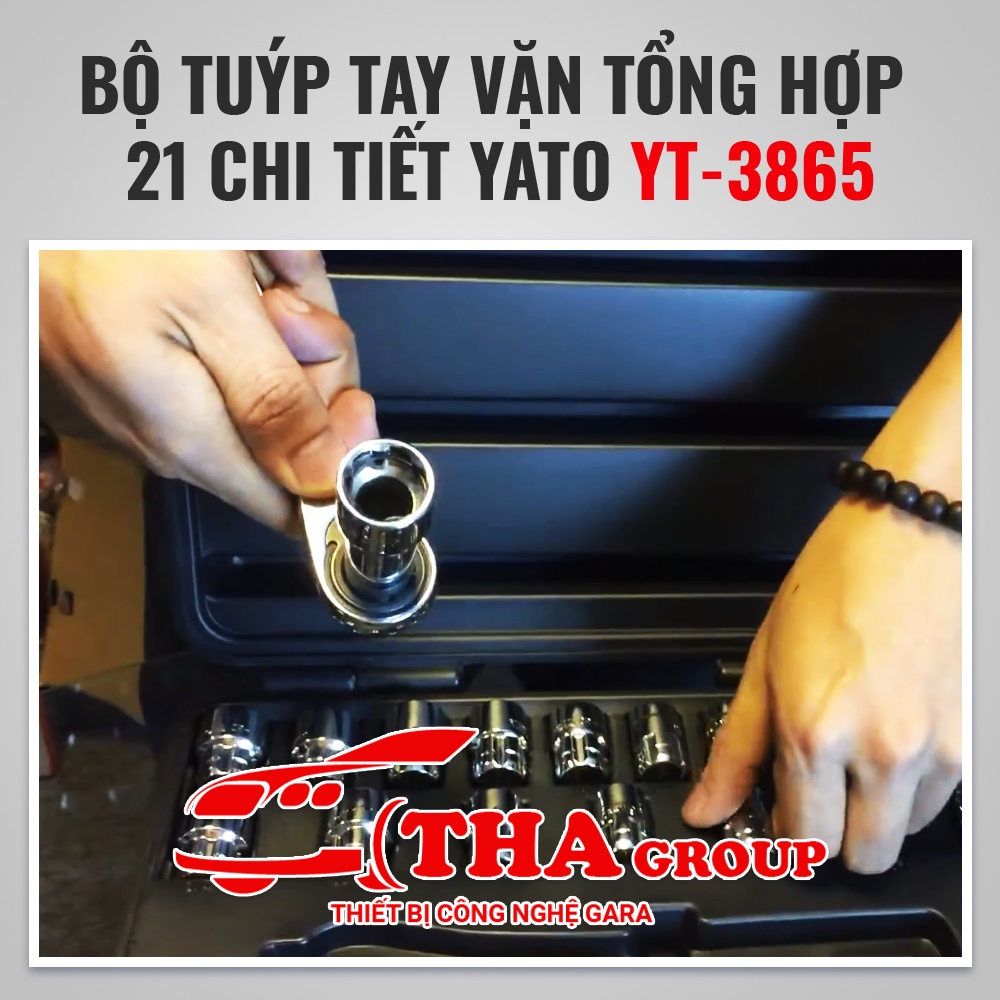 BỘ TUÝP TAY VẶN TỔNG HỢP 21 CHI TIẾT YATO YT-3865