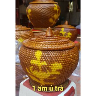 Ấm ủ trà mây nhựa bền đẹp 1,5 lít