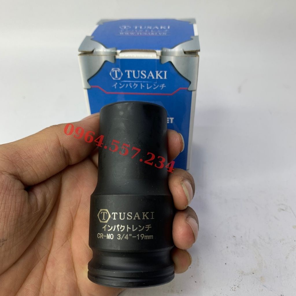 Đầu Khẩu 3/4 inch - đầu tuýp 6 cạnh mở bulong TUSAKI chất thép CRMO hàng cao cấp