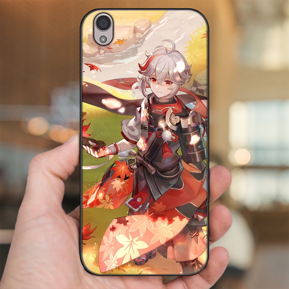 Ốp lưng Oppo A37 Neo 9, F1 Plus viền đen in hình Kazuha Genshin Impact