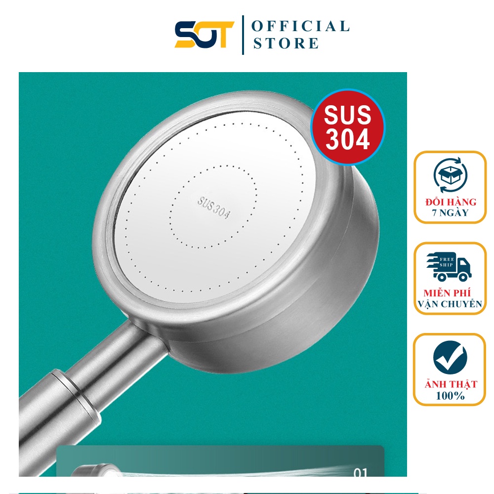 Vòi sen, đầu sen tắm TĂNG ÁP chất liệu NHÔM tia sương TS-01 - HÀNG CAO CẤP