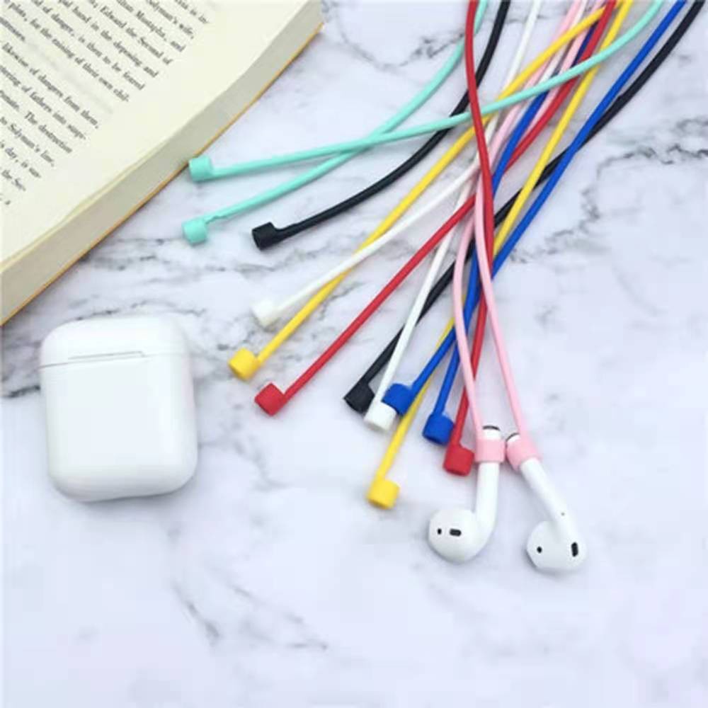 Vỏ Bảo Vệ Hộp Đựng Tai Nghe Airpods Bằng Silicon Chống Thất Lạc Có Dây Đeo Tiện Dụng