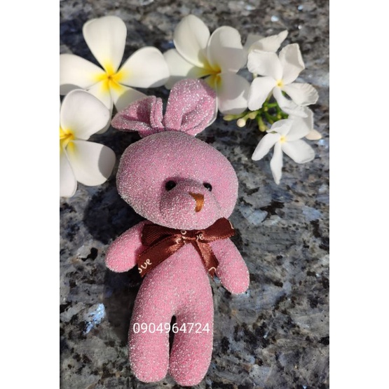 Gấu bông teddy mini 12 cm, gắn móc khoá cực dễ thương, làm quà tặng.