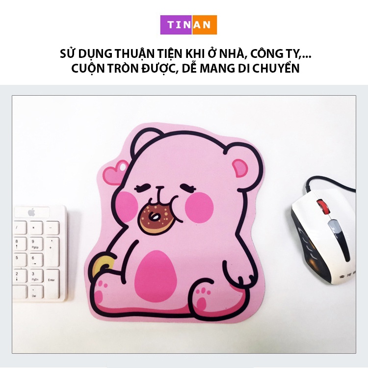 Miếng Lót Chuột Vải Nhiều Hình Đẹp, Đế Cao Su Chống Trượt, Mousepad Mềm Dày (Hình Tự Chụp)