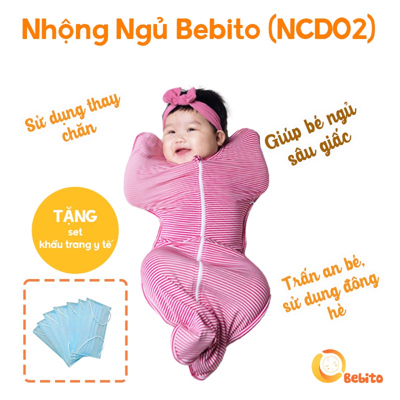 Nhộng Chũn 𝑭𝑹𝑬𝑬𝑺𝑯𝑰𝑷Quấn Chũn NOONON Giúp Bé Ngủ Ngon NCD01
