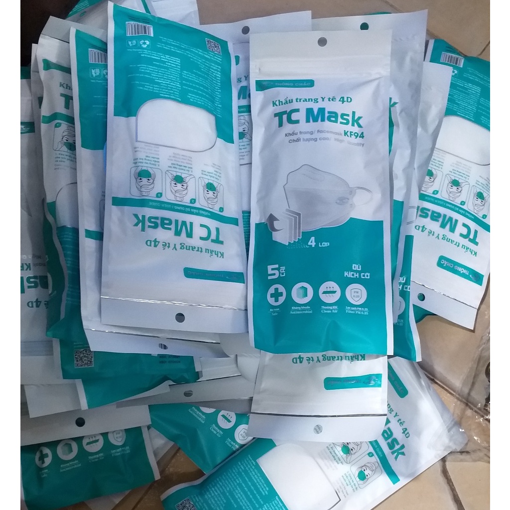 Thùng 300 chiếc khẩu trang 4D KF94 - TC Mask