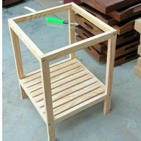 Kệ Tab Đầu Giường 2 Tầng Mặt Kính ( Hàng Xuất Khẩu )