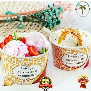 Hộp giấy tô giấy thực phẩm, cốc giấy đựng kem, cốc giấy dùng 1 lần đựng bánh kem, cupcake nắp bằng.
