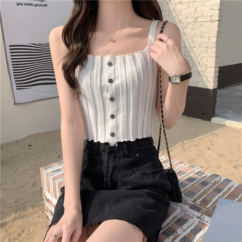 Áo ba lỗ màu trơn thiết kế hợp thời trang thường ngày nhiều màu tùy chọn hàng mới dành cho bạn nữ