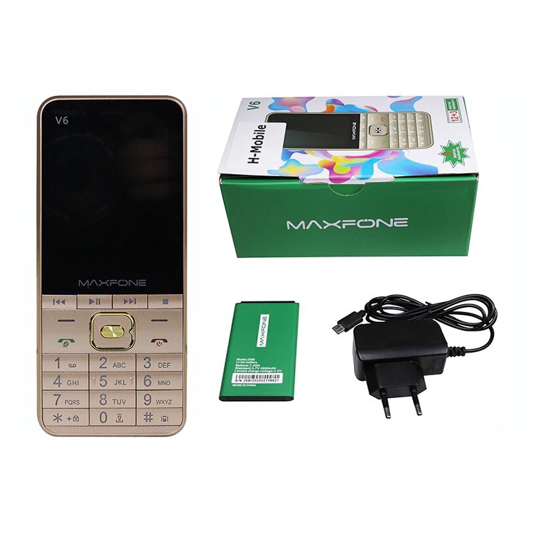 ĐIỆN THOẠI MAXFONE V6 4 SIM GIÁ RẺ - LOA TO - PIN TRÂU