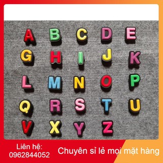 Jibbitz chữ - icon-charm-nút cài dép-sticker ( A-U)