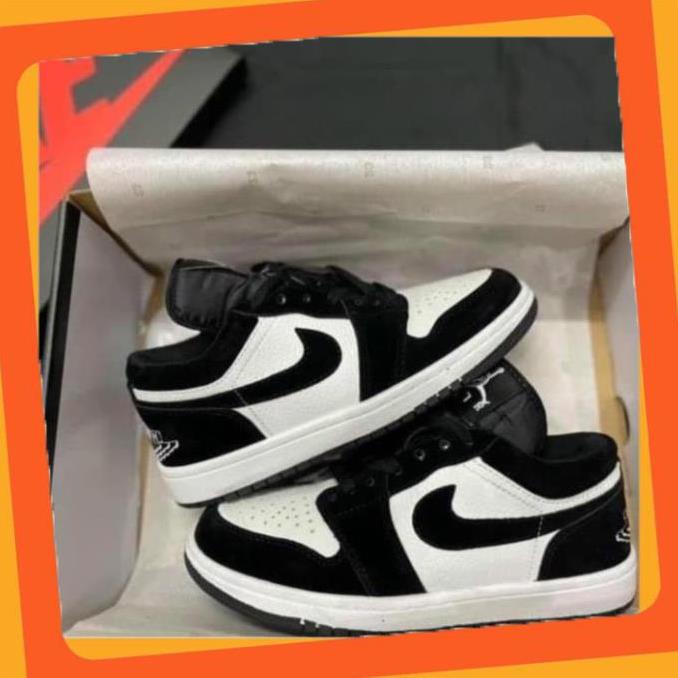 Giày Sneaker Nam Nữ Ulzzang Giá Rẻ,Giày Nike Air Jordan Panda Cổ Thấp Bản Da Nỉ Đi Học Đi Chơi