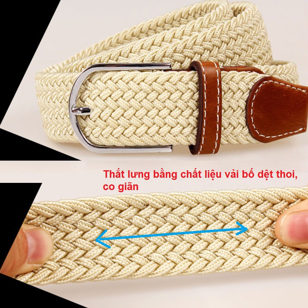 [Có Video] Thắt lưng nữ vải dù co giãn nhiều mầu siêu đẹp TN-001i
