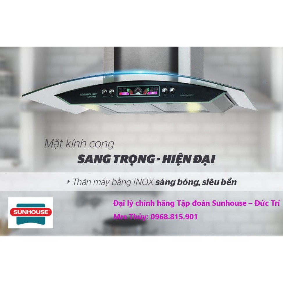 Máy hút mùi Kính cong Sunhouse Mama MM6707-70