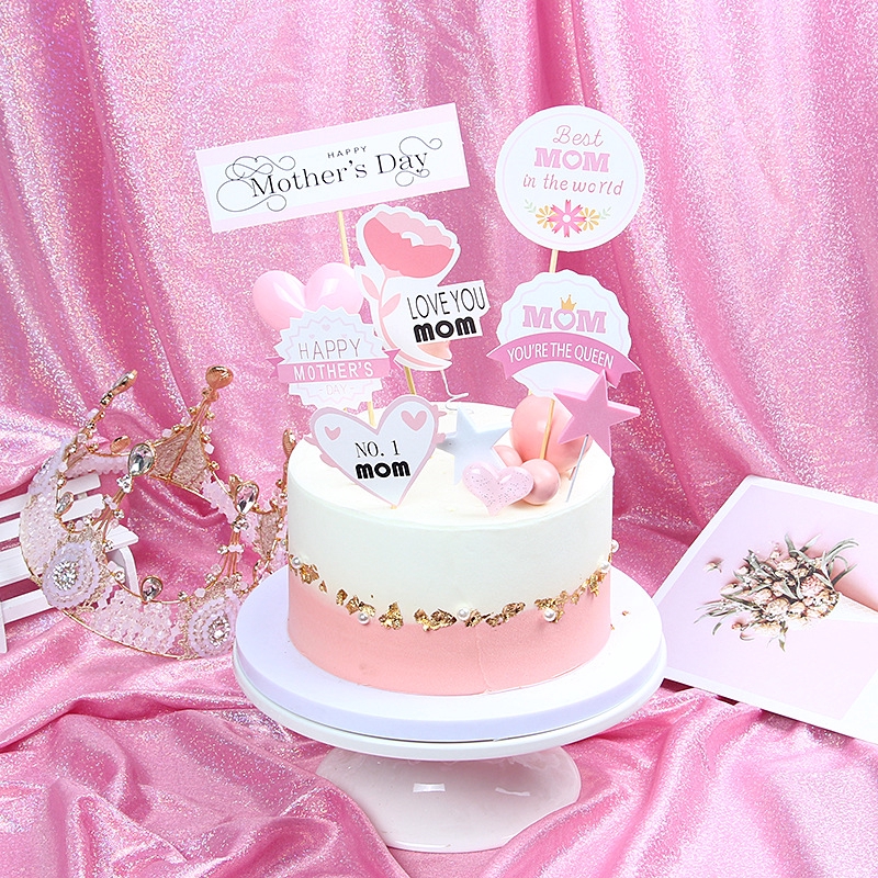 1 Set Que Cắm Trang Trí Bánh Sinh Nhật Ngày Của Mẹ