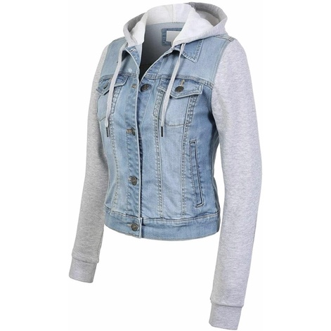 Áo jean phối thun A180