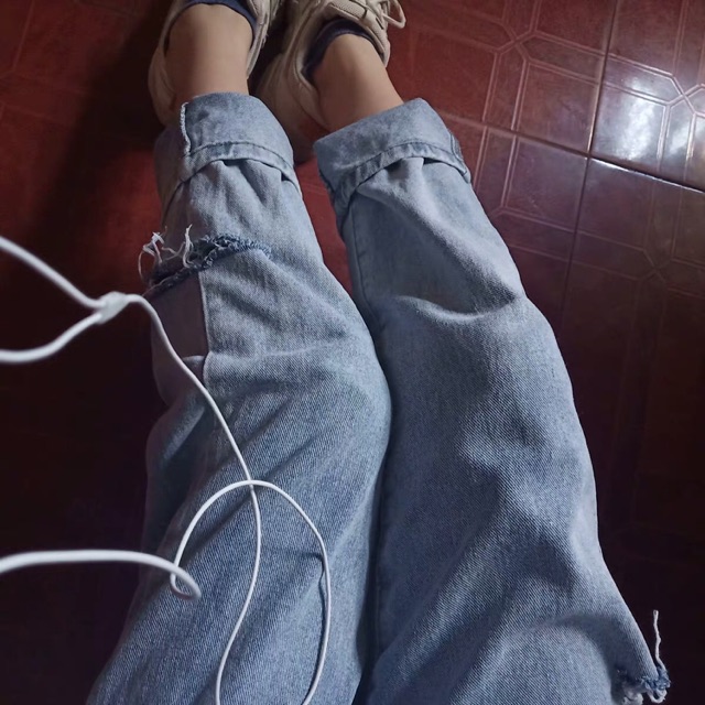 Quần Jean Baggy rách / Quần Jeans baggy ulzzang / có ảnh thật bigsize big size