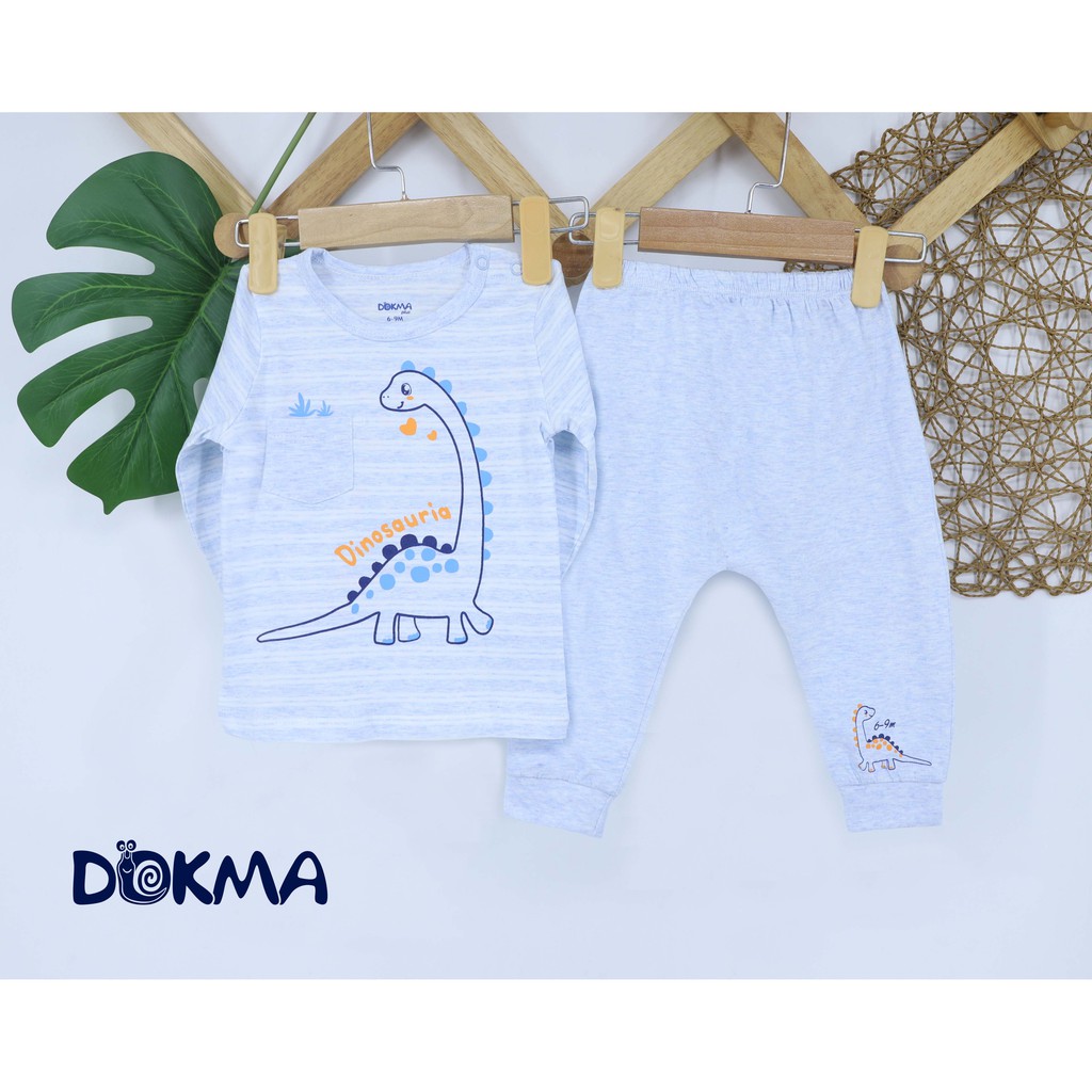 DMB206 Bộ quần áo cài vai dài tay Dokma (9-36m)