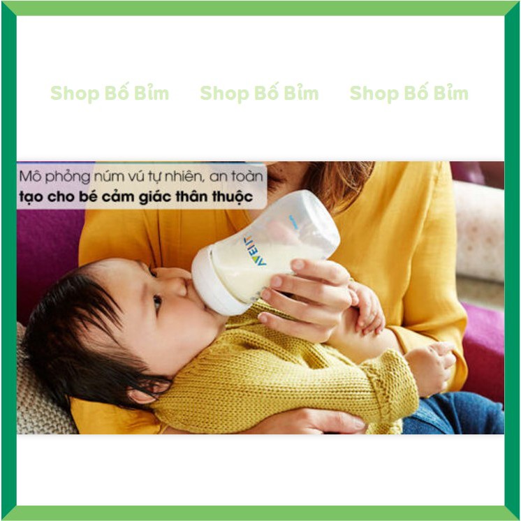 Bình Sữa AVENT Natural ⚡MẪU MỚI 𝟐𝟎𝟐𝟏⚡ Bình Sữa Avent Chống Đầy Hơi 125ml/260ml [Được chọn núm 1 -> 4] [Hàng Chính Hã