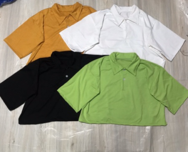 [Mã WASTUP giảm 10% tối đa 30K đơn 99K] Áo croptop cổ bẻ from rộng chất thun cotton Free Size dưới 55kg dành cho nữ | BigBuy360 - bigbuy360.vn