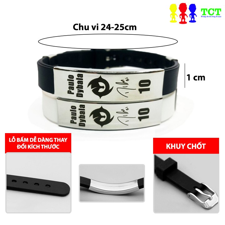 Vòng đeo tay cầu thủ ibra, ronaldo, ramos, messi, beckham, neymar, Bale, Ronaldinho, Harzard, Pogba