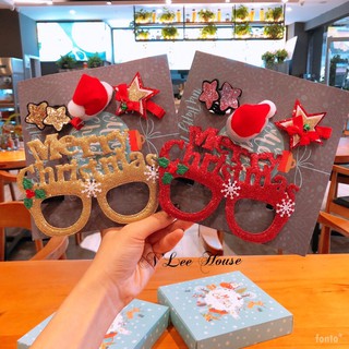 Set hộp cài or kính + cột + kẹp Noel siêu cute