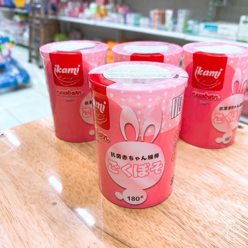 Set 180 cây tăm bông IKAMI kháng khuẩn dành cho trẻ sơ sinh