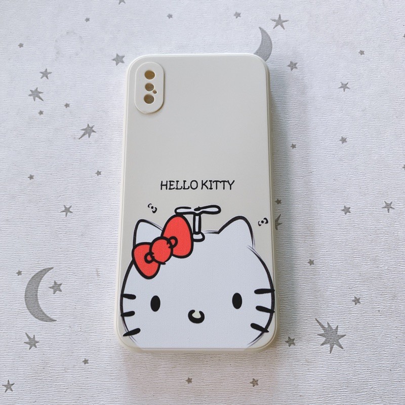 Ốp chống bẩn vuông viền in siêu cute iPhone X/Xs