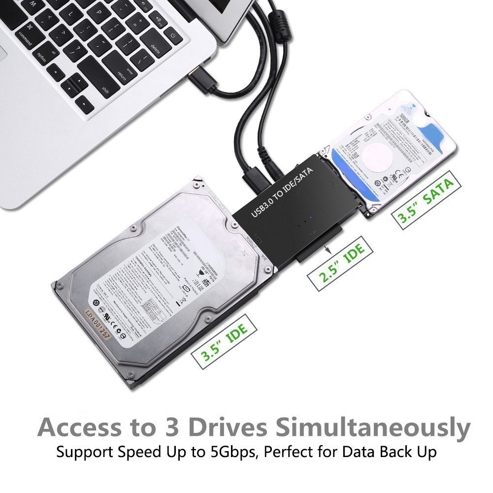 Bộ Chuyển Đổi Usb 3.0 Sang Sata / Ide Cho Ổ Cứng 2.5 / 3.5 Inch