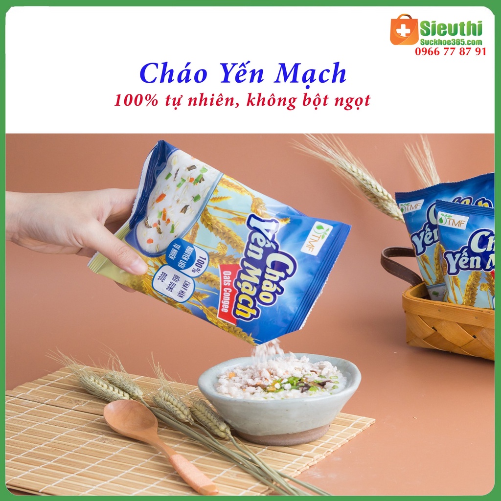 Cháo Yến Mạch Gạo Lứt dùng cho người tiểu đường, ăn chay, ăn dưỡng sinh gói 50g Siêu Thị Sức Khoẻ 365
