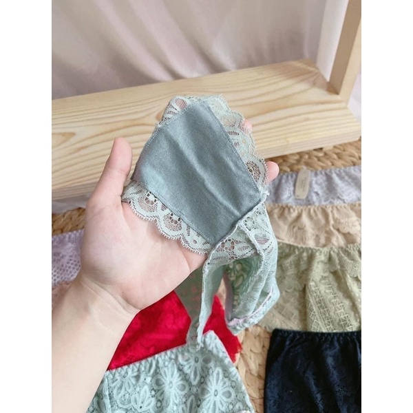 Set 10 quần lót ren sexy mix đủ màu, quần chip xinh free size 60kg