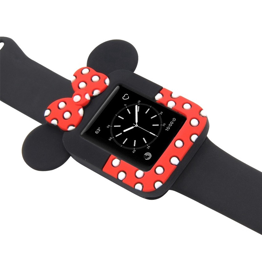 Vỏ đồng hồ mềm họa tiết Minnie cho Apple Series 5 4 3 2 1 Iwatch 38mm 42mm 40mm 44mm