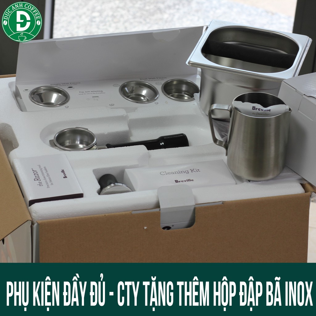 [hình thật] Máy pha cà phê Breville 870 hàng nhập ÚC mới - chuẩn Espresso- máy pha cafe dùng cho quán, văn phòng