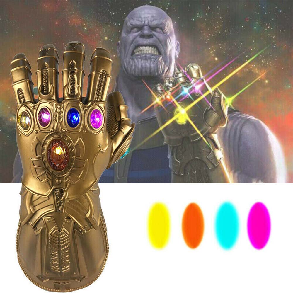 LED Thanos Gloves Infinity Gauntlet Light Avengers 4 Glove Toys For Kids Gift