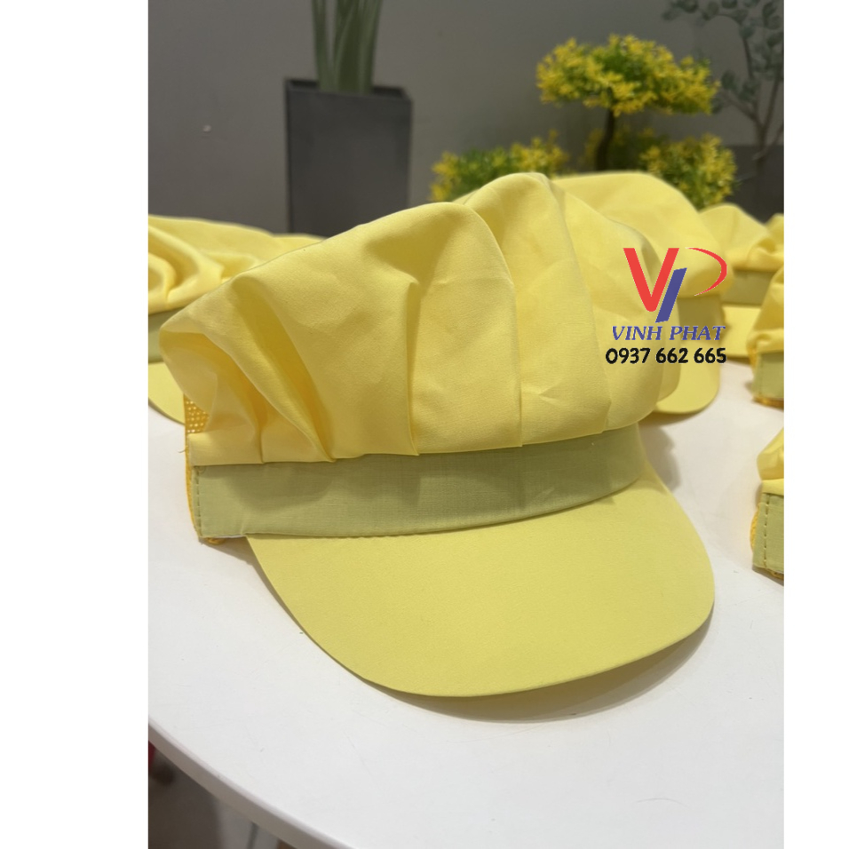 Nón Vải Lưới Trùm Tóc Công Nhân Sản Xuất Màu Vàng - Mũ Lưới Ngắn Bảo Hộ Tóc Vàng Mẫu Đẹp - Hình Thật