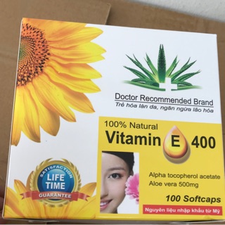 Vitamin E400 Kèm Tinh Chất Nha Đam - Viên kim cương sáng giá nhất cho sắc đẹp