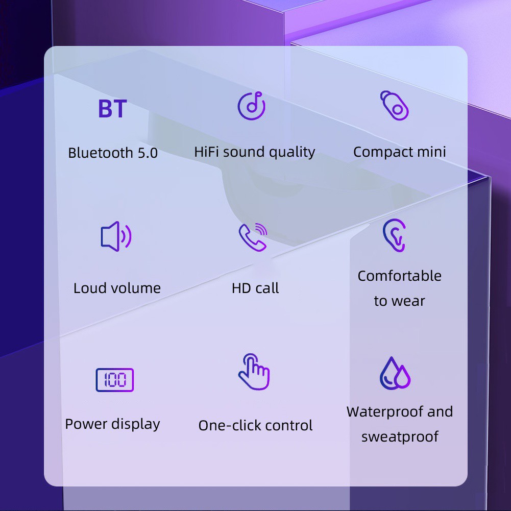 Tai Nghe Nhét Tai Hel + S9 Tws Bluetooth 5.0 Không Dây Hiển Thị Màn Hình Kỹ Thuật Số