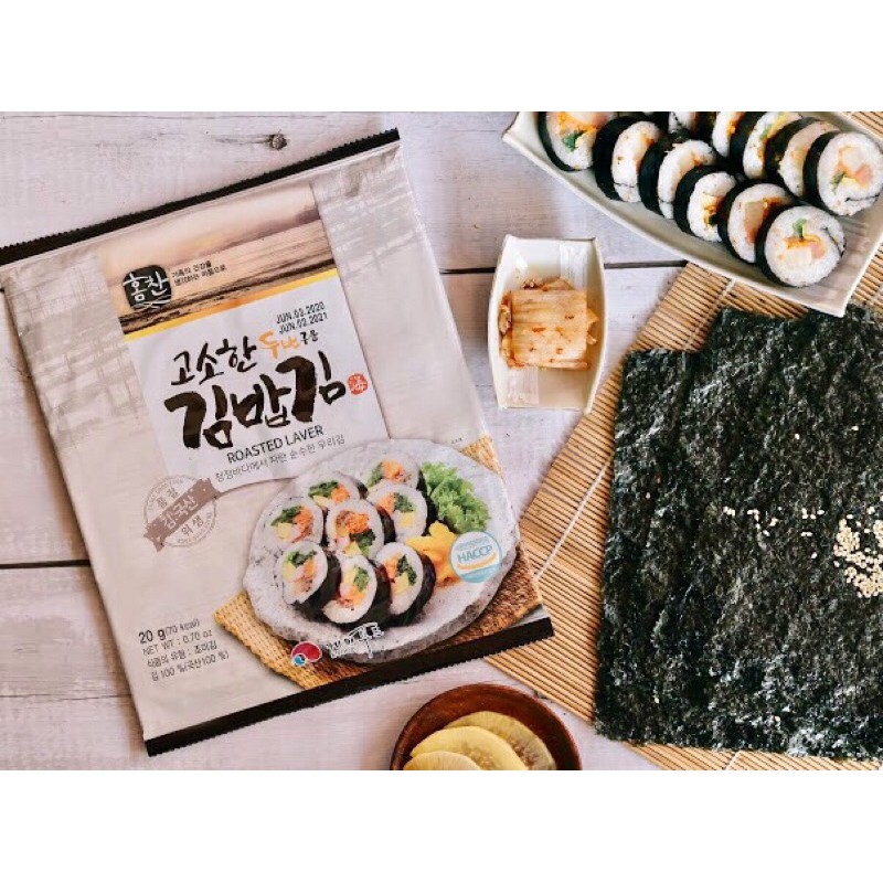 Rong biển cuộn cơm🌿10 lá Hàn Quốc🌿Cuộn kimbap/Cuộn sushi/ 10 lá 20gr/Nhập khẩu Hàn Quốc