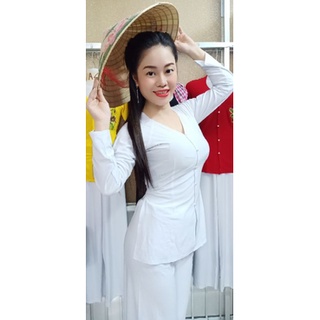 Bộ bà ba trơn ống rộng màu