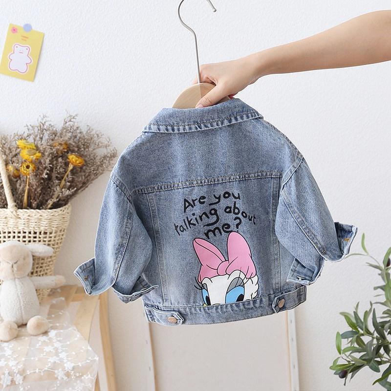 Áo Khoác Denim Thời Trang Phương Tây Cho Bé Gái