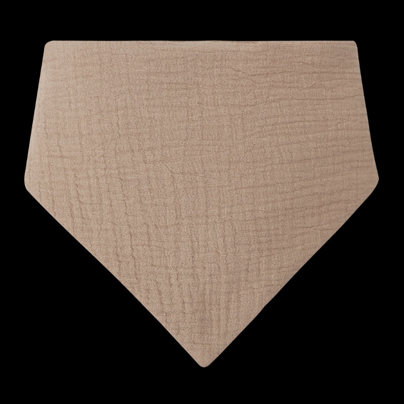 Yếm Ăn Cotton Mềm Mại Màu Trơn Hình Tam Giác Có Nút Bấm Hai Mặt Dành Cho Trẻ Em Mới