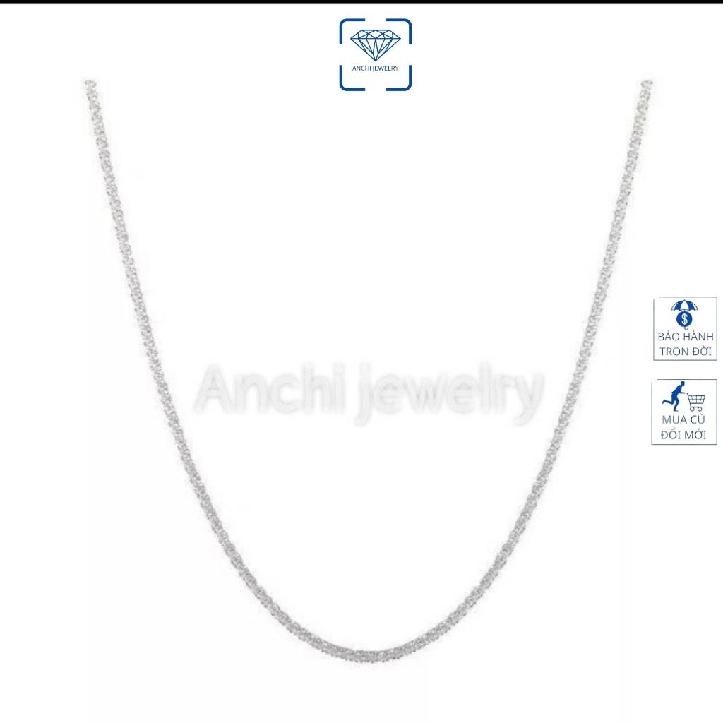 Dây chuyền xù trơn không mặt, chuẩn bạc 925 cao cấp sáng đẹp - Anchi jewelry