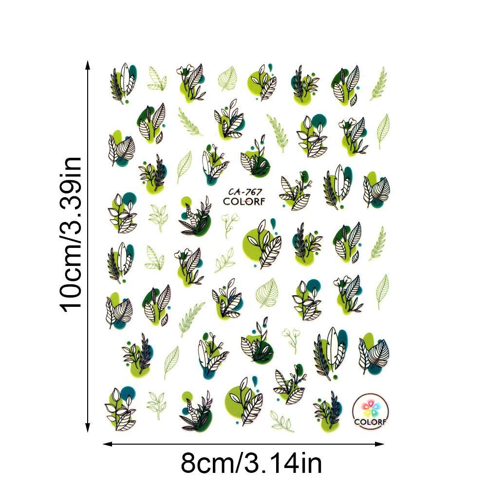 Miếng Dán Trang Trí Móng Tay Họa Tiết Hoa Anh Đào / Lá Xinh Xắn