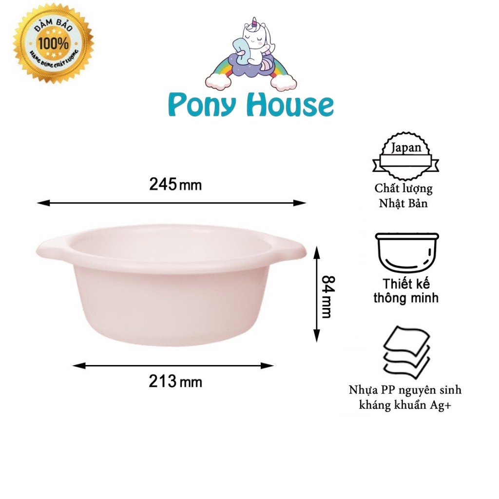 Chậu rửa mặt cho bé , thau nhựa rửa mặt cho bé tắm gội đầu Notoro inochi size 21